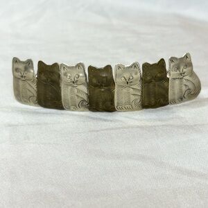 Vintage Cat Kitten Hair Barrette Made In France